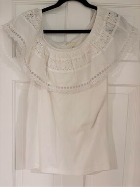 Lilly Pulitzer White Eyelet Ruffle Camisole
